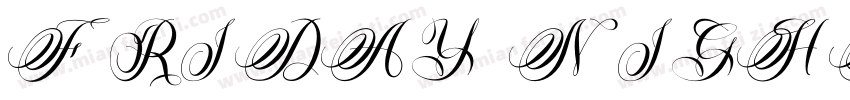 FRIDAY NIGHT字体转换